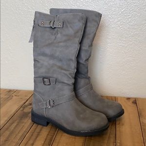 Never worn tall suede boots